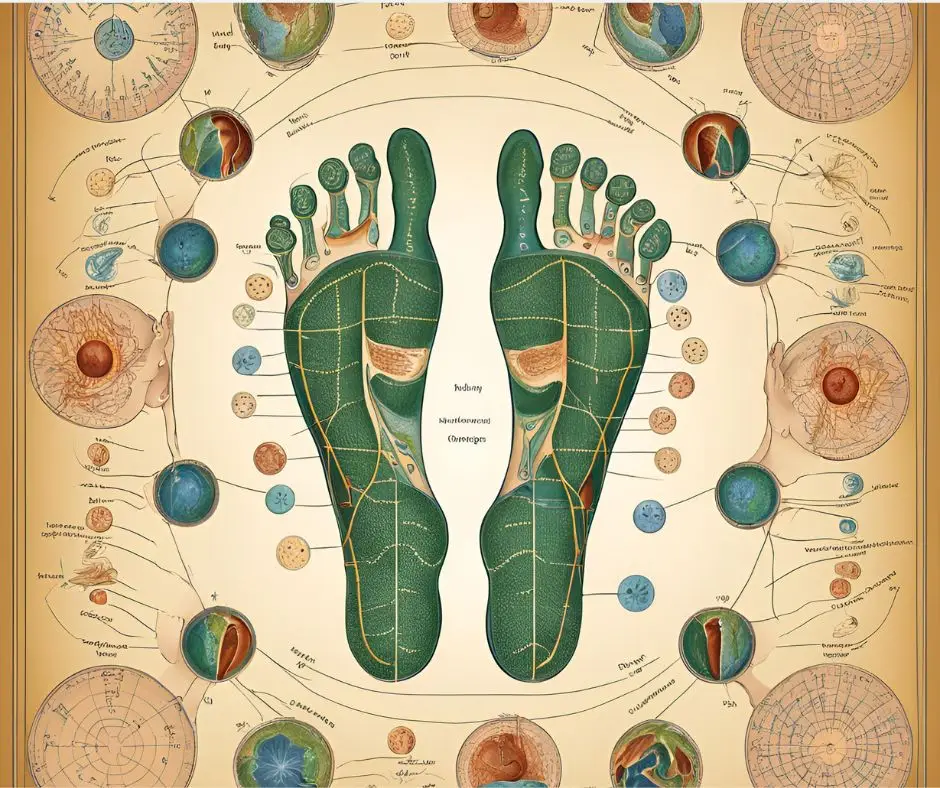 carte de reflexologie plantaire