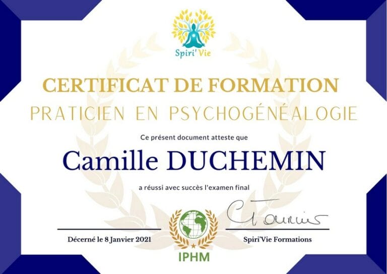 certificat de formation en psychogénéalogie