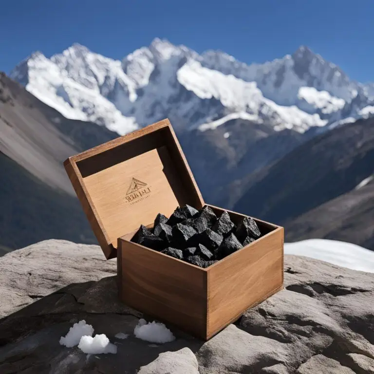 boite remplie de shilajit