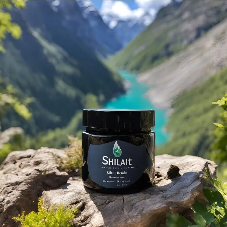 pot de shilajit dans les montagnes