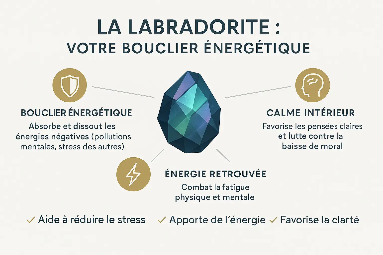 Bien-être La labradorite : votre pierre de protection et d'intuition Labradorite pierre de protection énergétique