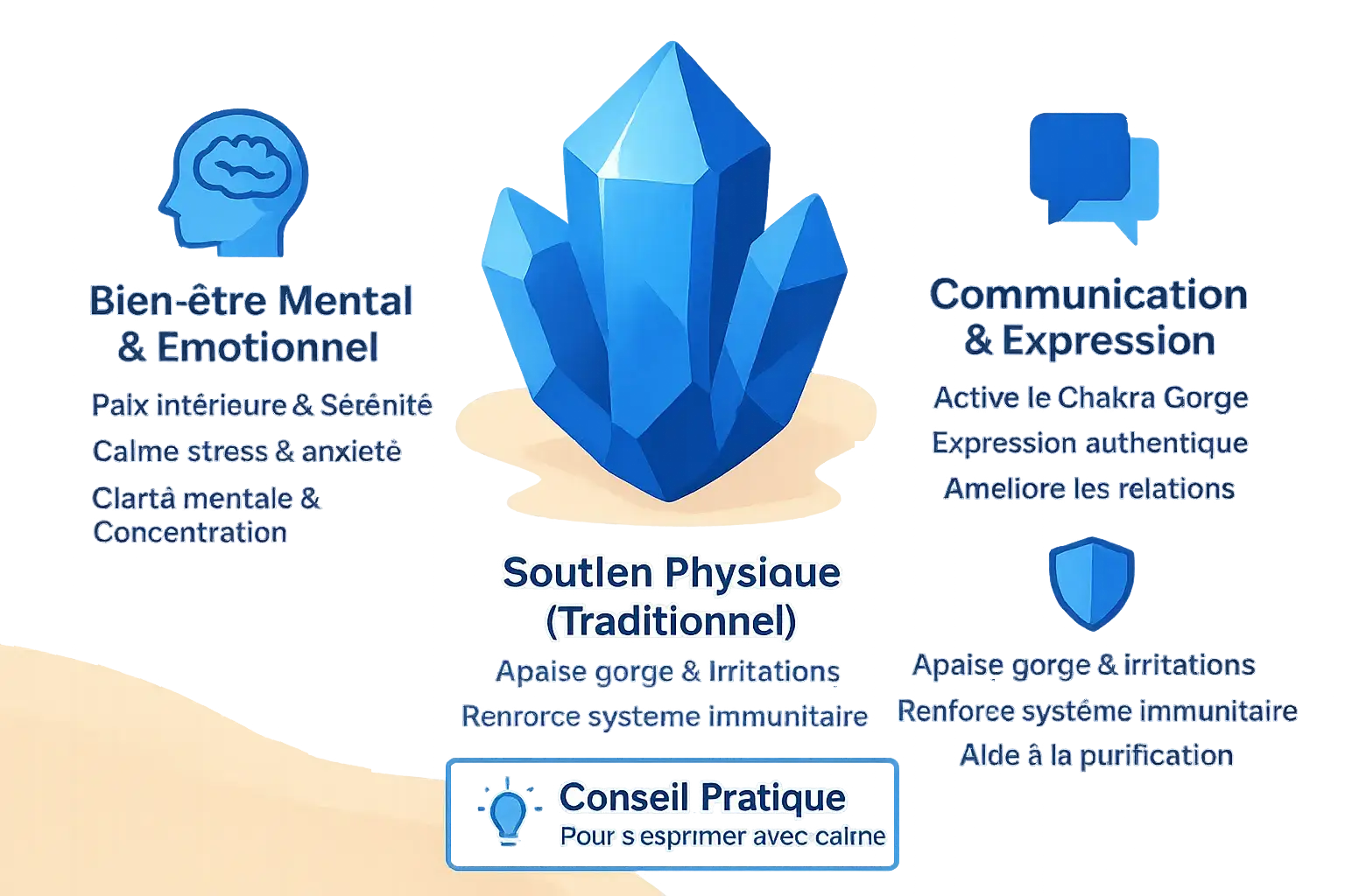 Quartz bleu en lithothérapie